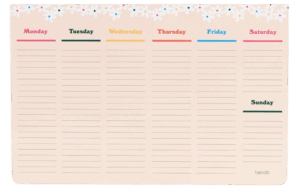 Ban.do Weekly Desk Planner Pad
