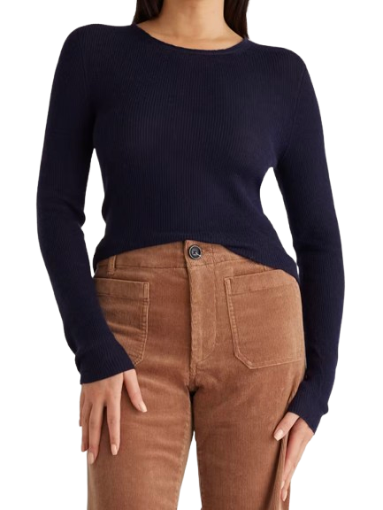 Quince Cashmere Ribbed Sweater
