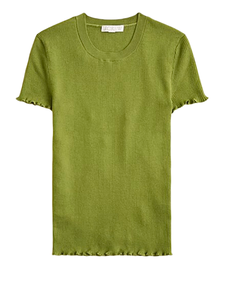 J.Crew Ruffle Trim Sweater Tee