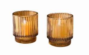 Amazon Amber Glass Candle Holders