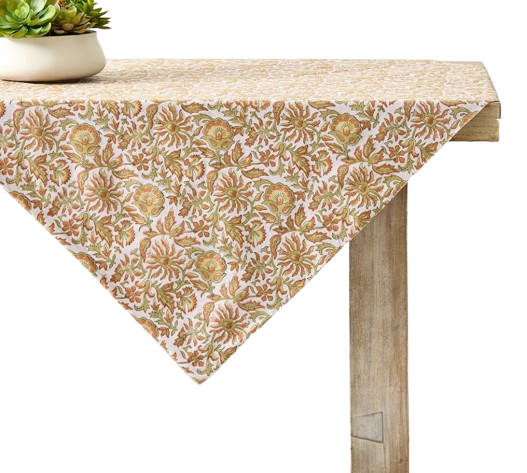 Subtle Fall Botanical Table Throw