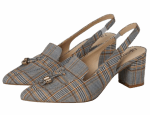 Lifestride Plaid Block Heels
