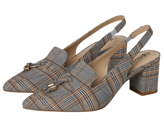 Lifestride Plaid Block Heels