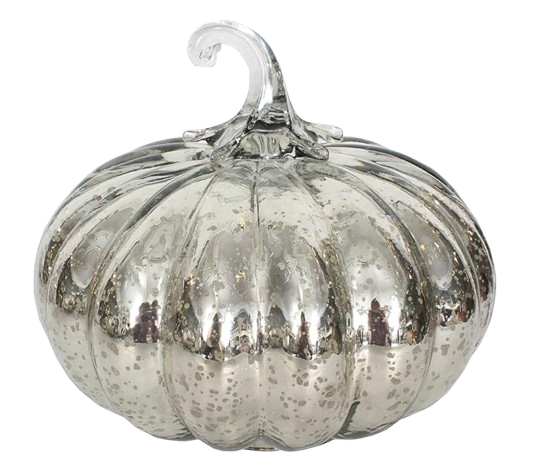 Silver Mercury Glass Pumpkin