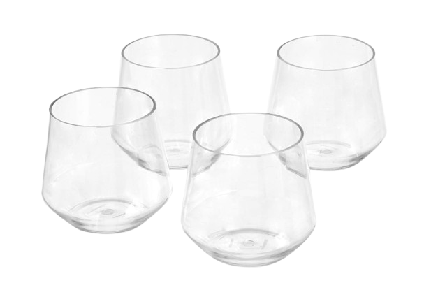 Amazon Basics Tritan Shatterproof Stemless Wine Glasses