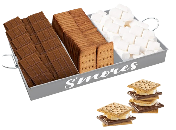 divided serving platter for smores