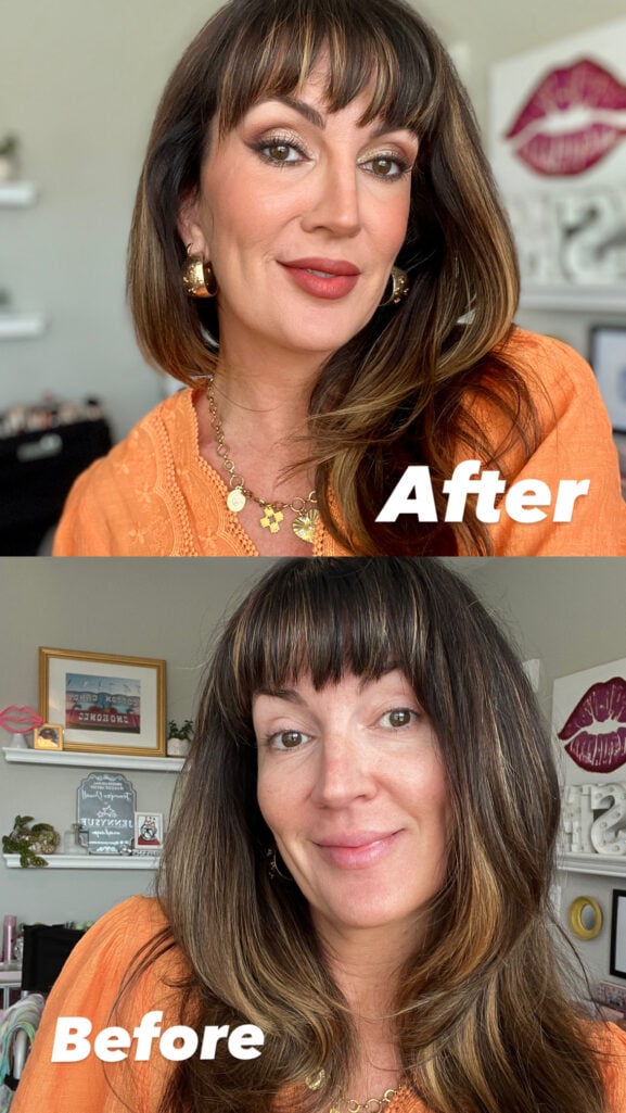makeup before and after