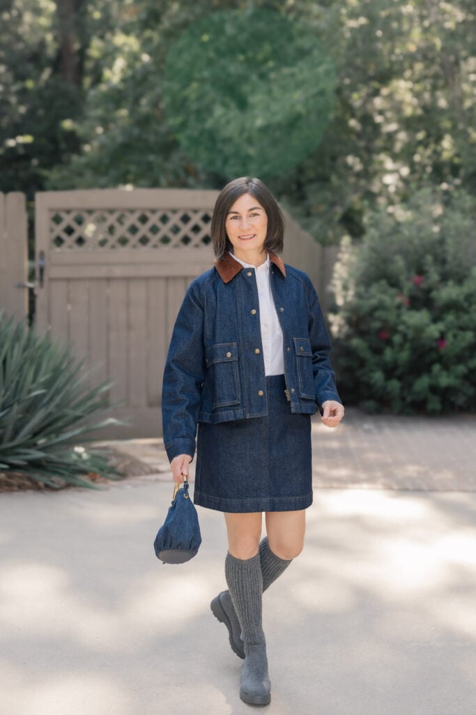 denim-on-denim outfit
