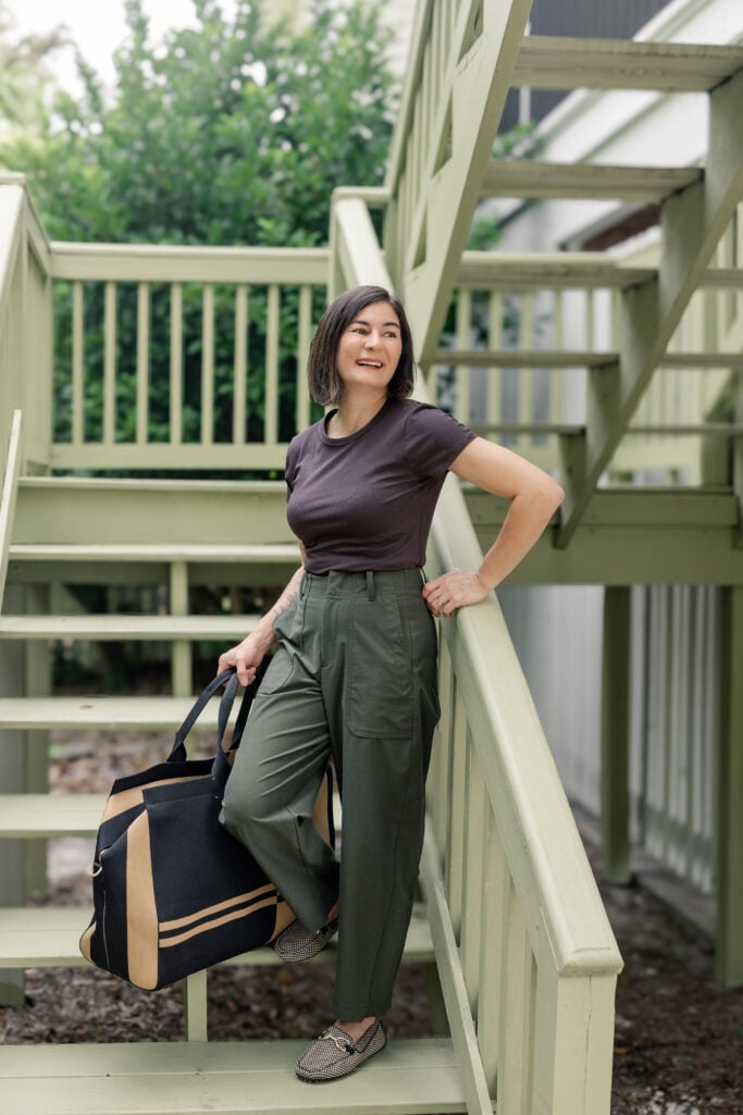 Tailored travel look for petites