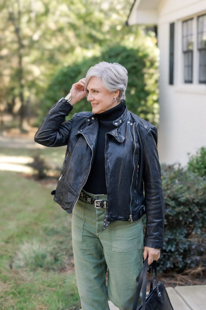 6 Chic Ways to Wear Leather (and Faux Leather) for Women Over 50 This Fall