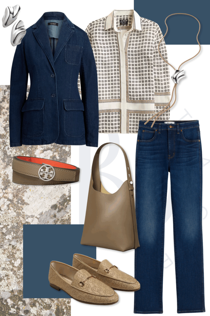 denim blazer outfit inspiration
