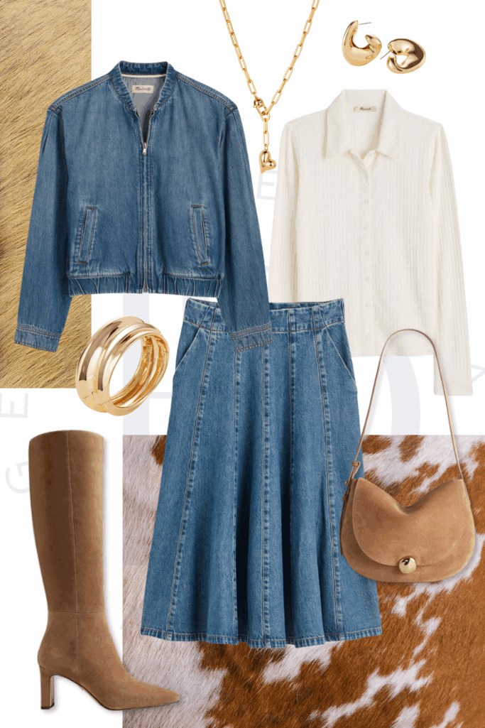 midi skirt outfit inspiration