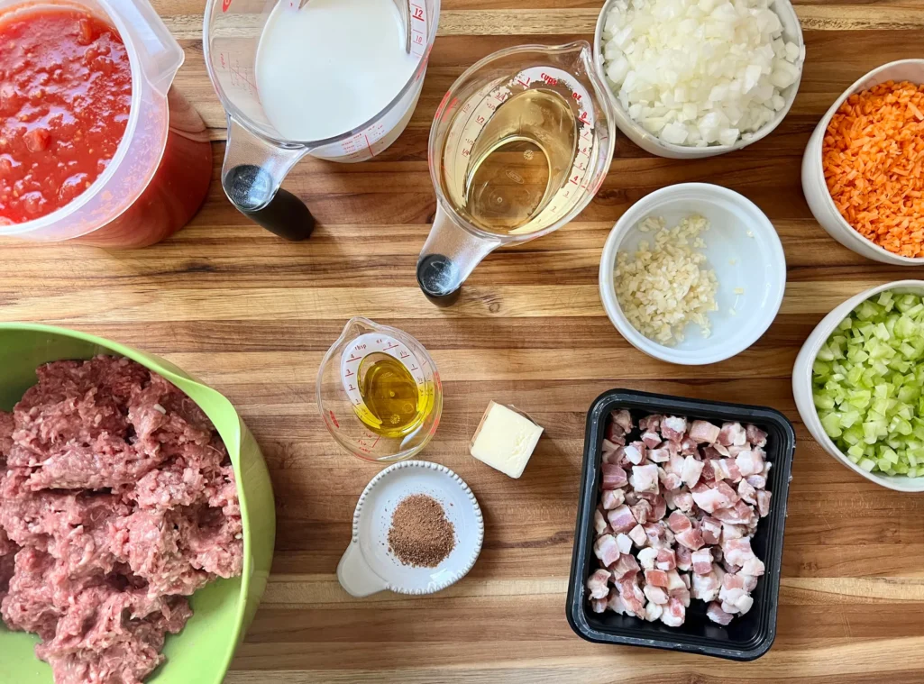 lamb bolognese ingredients