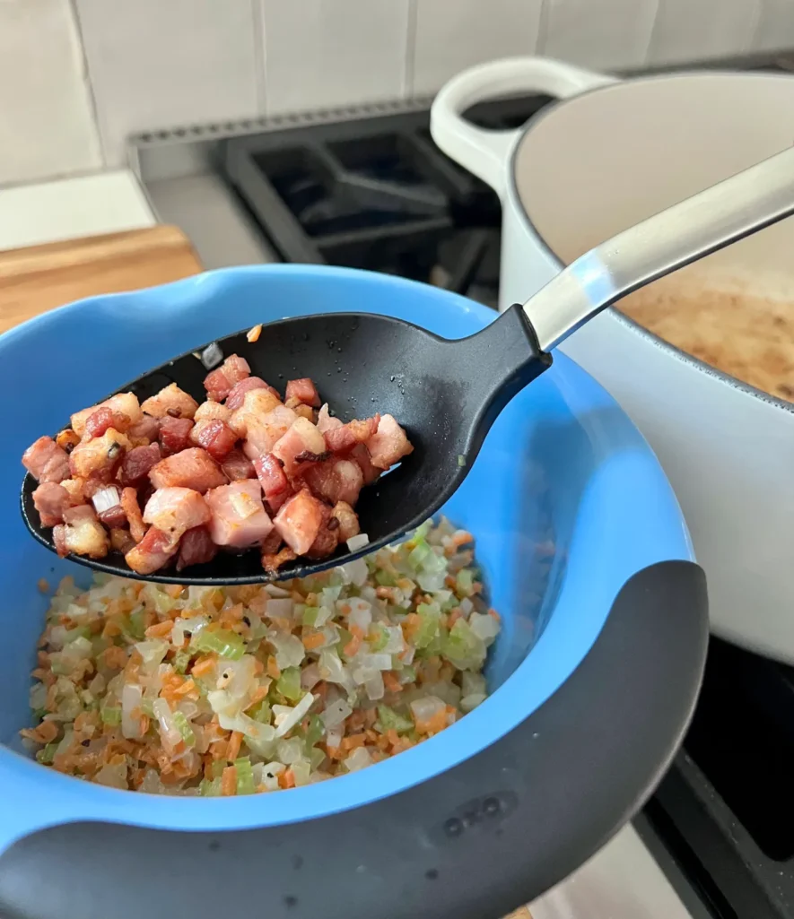browned pancetta