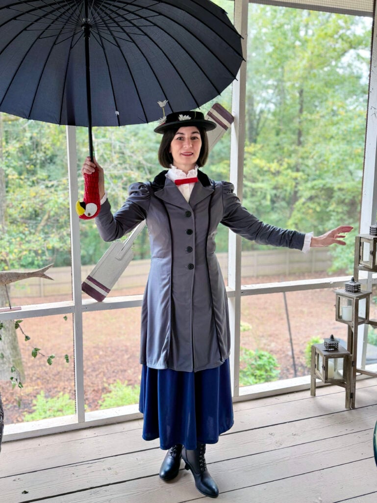 Over 40 woman wearing Mary Poppins Costume