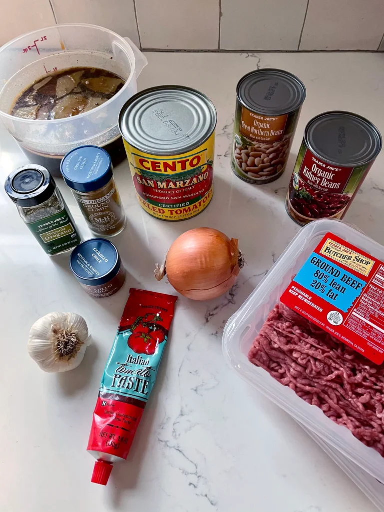 Instant Pot Chili Ingredients