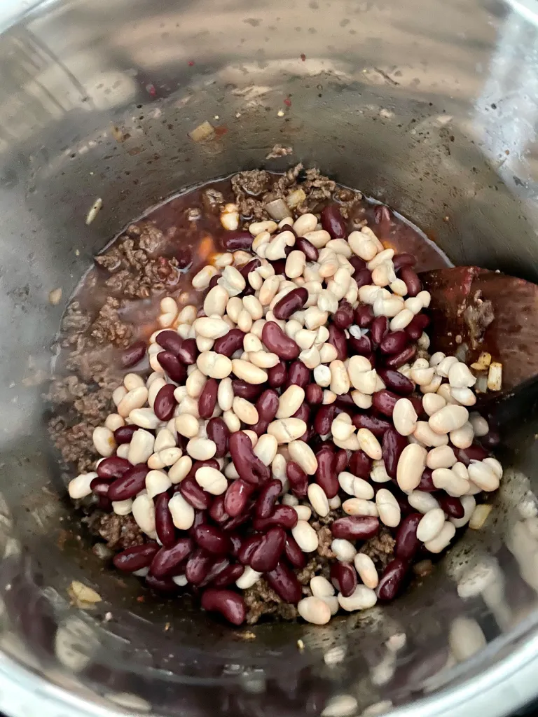 add beans to instant pot