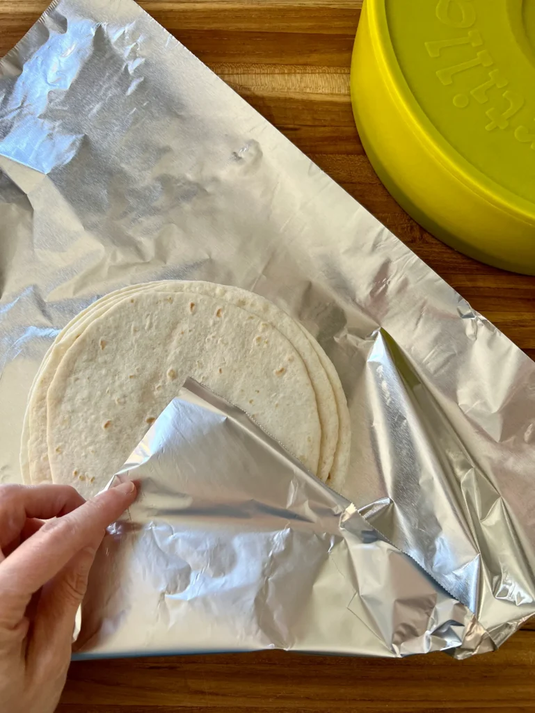 warm tortillas