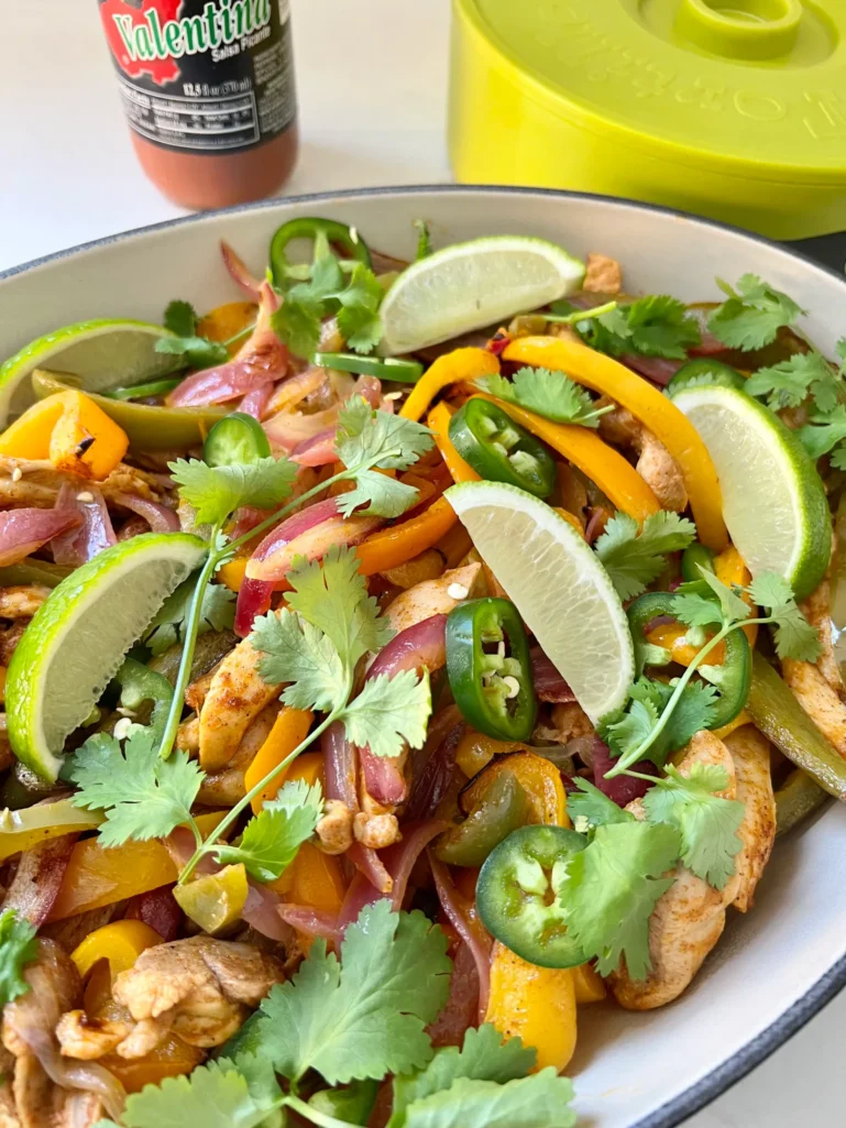 finishing touches: lime, jalapeño, cilantro