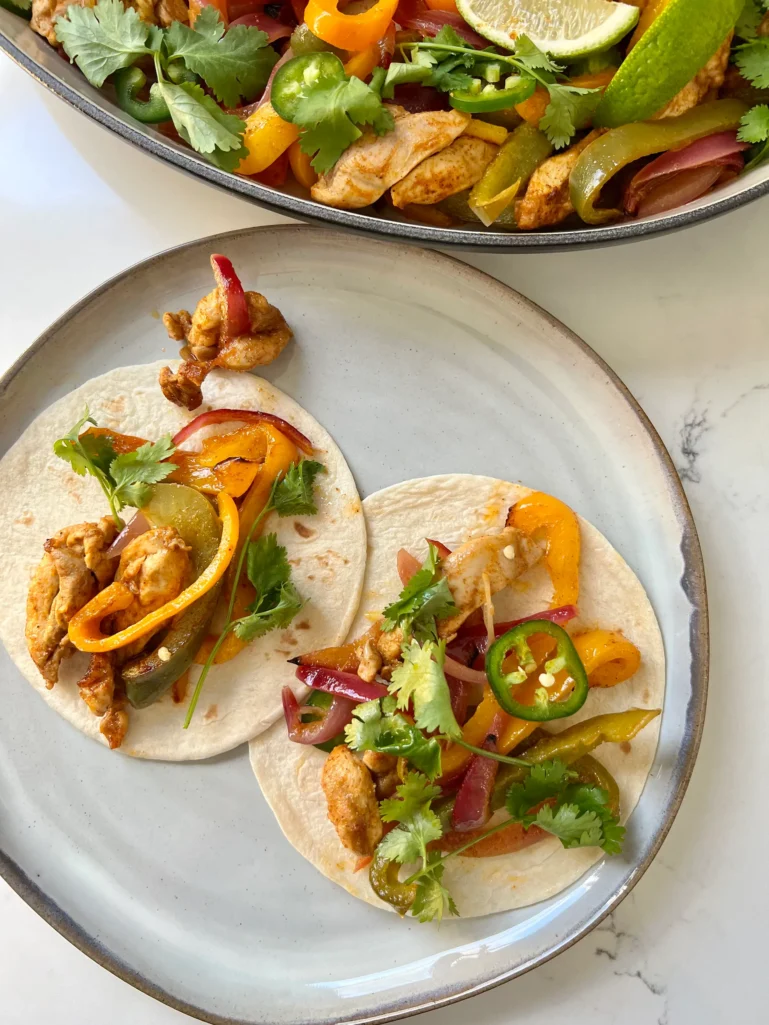 how to serve Sheet Pan Chicken Fajitas