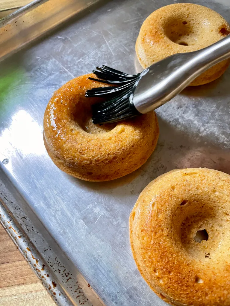 Brush Donuts with Butter