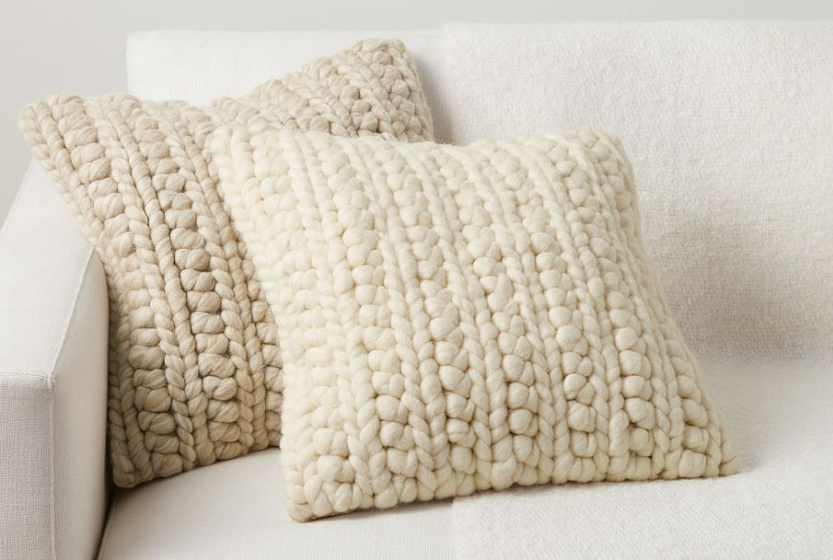 Chunky Knit Textured Pillow – Pottery Barn