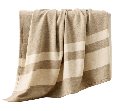 classic neutral stripe throw blanket