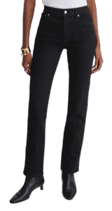 Madewell Longline Straight Jean – Black