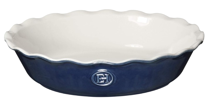 Blue and white Emile Henry Ceramic Pie Dish