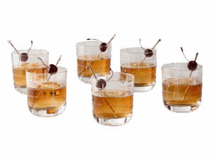 Etched Glass Cocktail Set