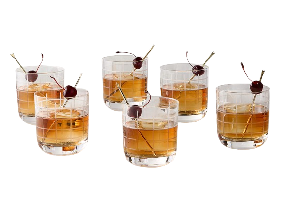 Etched Glass Cocktail Set