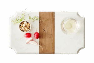 Customizable Wood and Marble Cheese Board