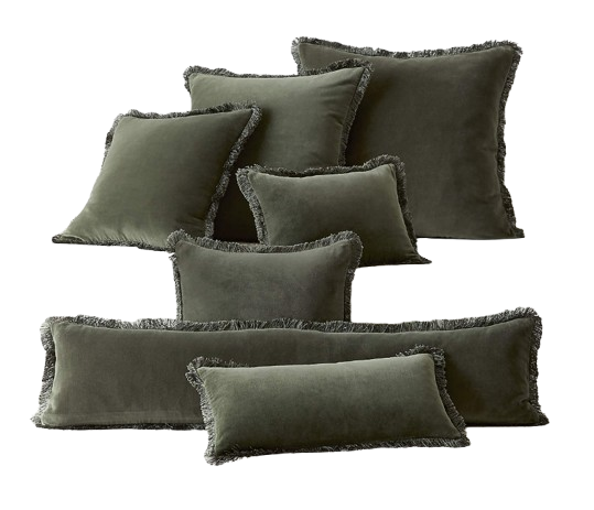 Green Velvet Accent Pillow Covers