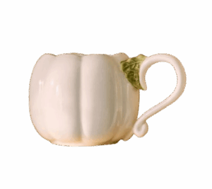 Anthropologie Figural Pumpkin Glazed Stoneware Mug