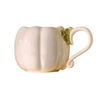 Anthropologie Figural Pumpkin Glazed Stoneware Mug