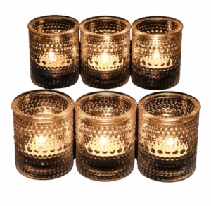 HOXHA Decorative Glass Tealight Holders