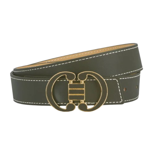 Talbots Oak Moss Leather Belt
