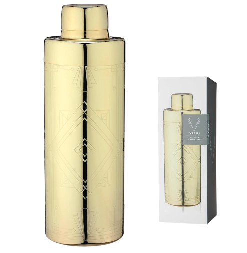 Viski Gold Art Deco Cocktail Shaker