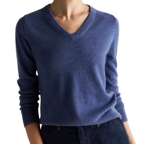 Quince Mongolian Cashmere V-Neck Sweater