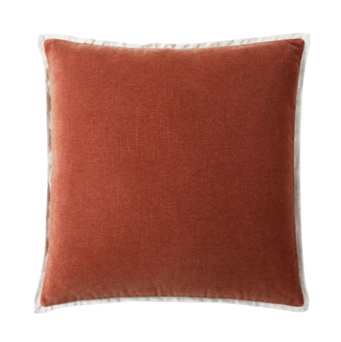 Burnt Umber Cotton Velvet Pillow Cover – West Elm