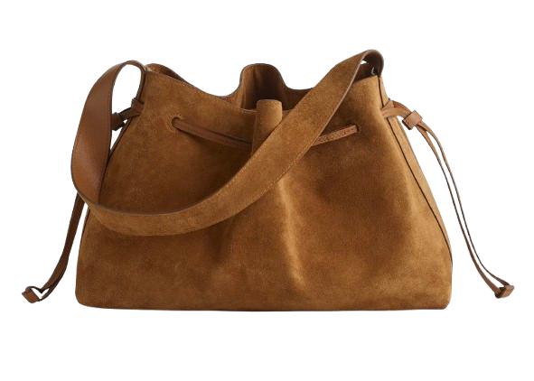 Madewell Suede Drawstring Shoulder Bag – Dried Acorn