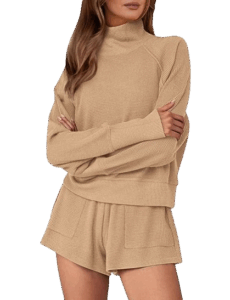 PRETTYGARDEN Ribbed Knit Lounge Set