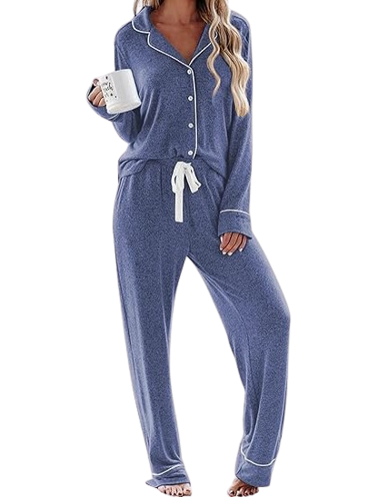 Ekouaer Long-Sleeve Pajama Set