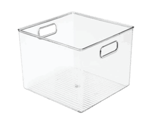 mDesign Plastic Storage Bins with Handles