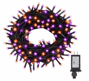 100 Orange & Purple LED String Lights