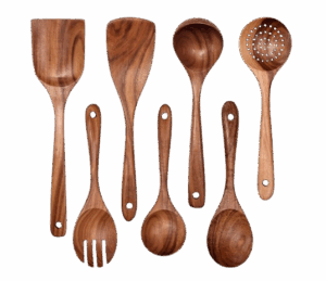 Wooden Soup Ladle & Spoon Set