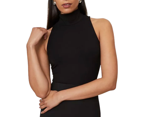 Mock Neck Top – Black