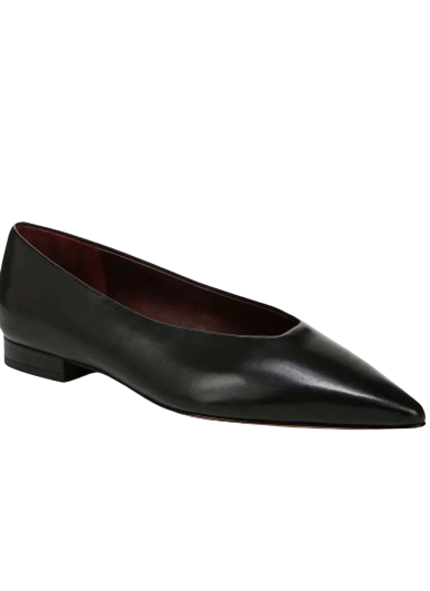 Pointy Toe Flat – Black