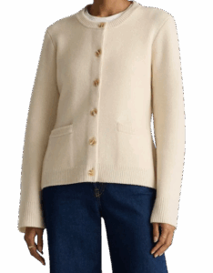 Quince Cashmere Structured Cardigan