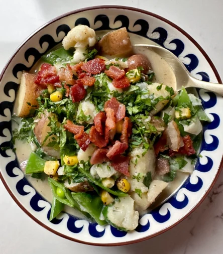 Dairy-Free Seafood Chowder with Cauliflower | Rich, Creamy & Lightened Up